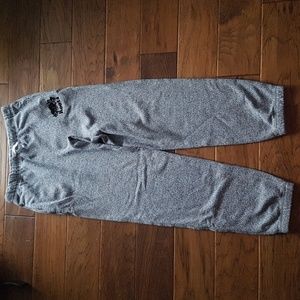 Roots Kids Salt & Pepper Sweat Pants With Pockets and Black Front Logo Size 14